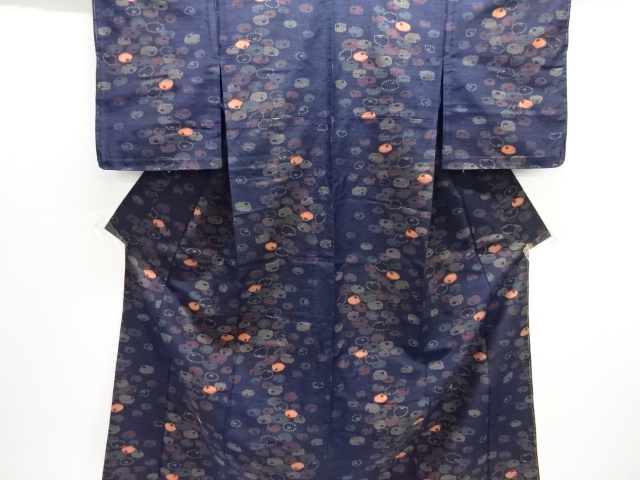 JAPANESE KIMONO / HITOE KIMONO / SILK / TOKAMACHI TSUMUGI / WOVEN KIKU